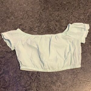 Aerie Mint off the shoulder crop. Size XS